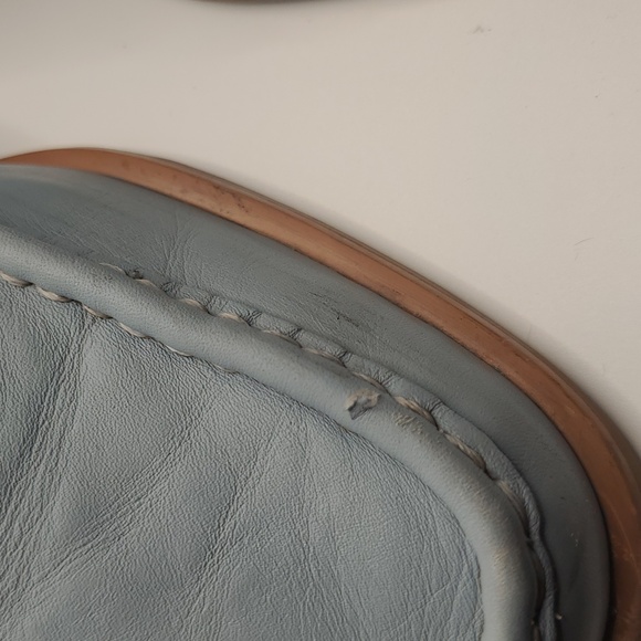 Etienne Aigner Vintage Women's Stella Blue Leather Penny Loafers Sz 7.5 Preppy - Picture 10 of 13